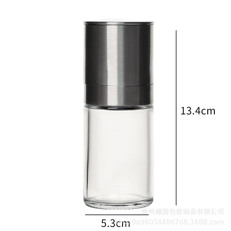 Molinillo manual transfronterizo hogar cocina botella de molienda de acero inoxidable botella de molienda de grano de pimienta negra botella esparcidora ultrafina