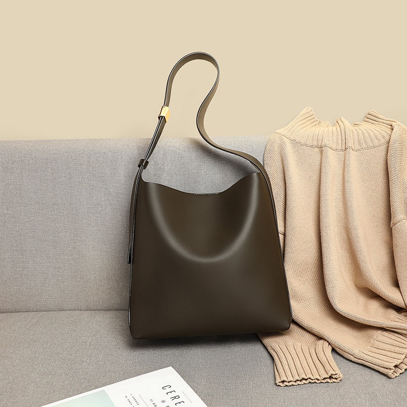 Túi tote nữ kiểu mới túi xô sức chứa lớn đeo vai đi làm — Màu xanh rêu đậm (viney), Màu xanh rêu đậm (phiên bản công khai)