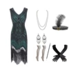 Green skirt, accessories