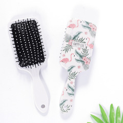 跨境熱銷火烈葉子鳥卡通美發梳可愛塑料梳子氣囊氣墊梳幻彩獨角獸