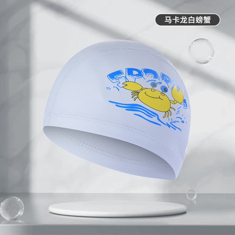 Gorro de natación para niños de dibujos animados lindo de estilo explosivo, protección auditiva impermeable cómoda, equipo de natación sin cabeza, gorro de natación profesional al por mayor