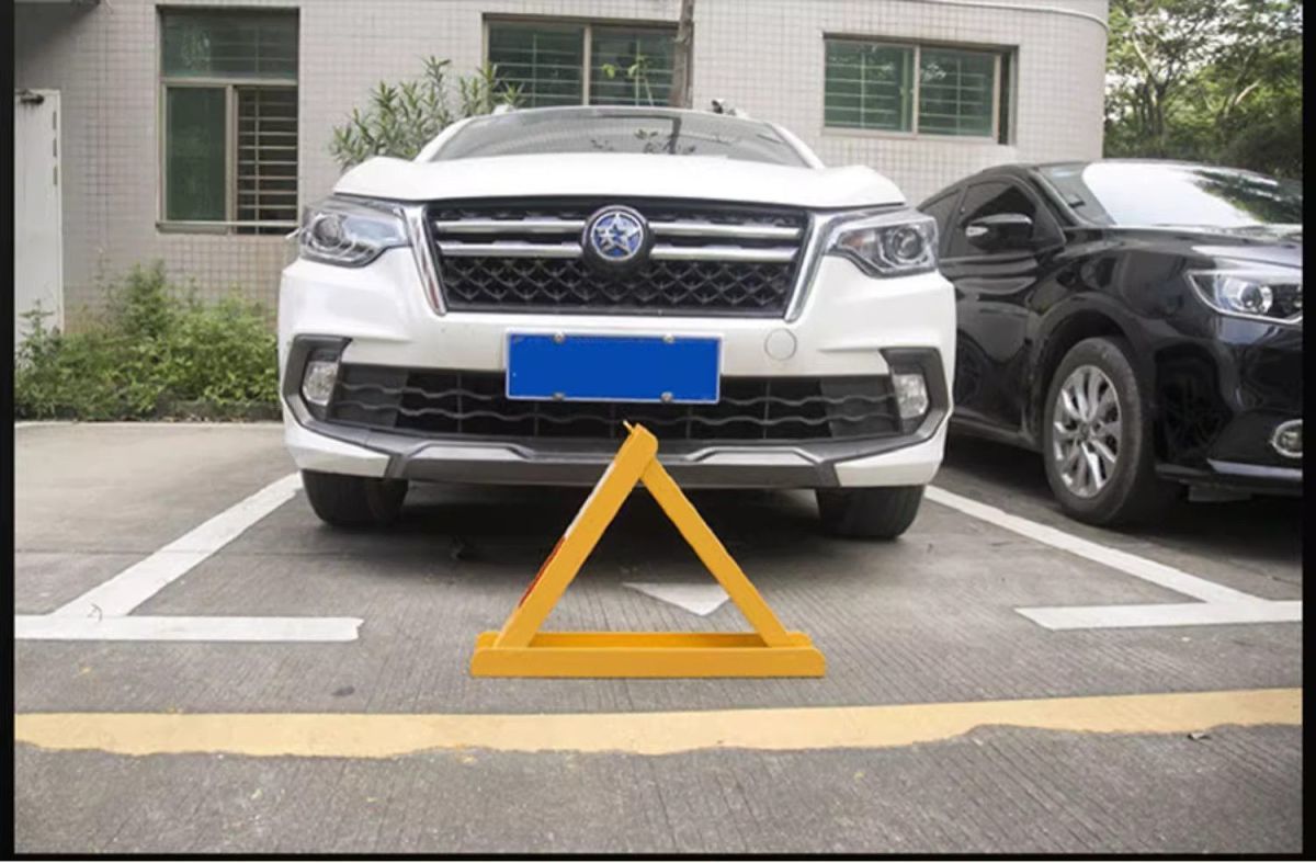 Channel steel triangle parking space lock ground lock ground pile parking space anti-occupation parking pile parking lock car stopper