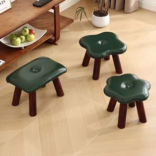 Small Stool for Home Use, Small Stool for Sofa, Low Stool for Living Room, Sitting Stool, Shoe-Changing Stool, Low Stool, Creative and Unique Fabric Stool, Round Stool