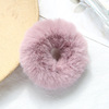 Plush hair ring candy -colored plush hair ring imitation rabbit hair rope soft girl double ponytail head rope white hairy hair accessories