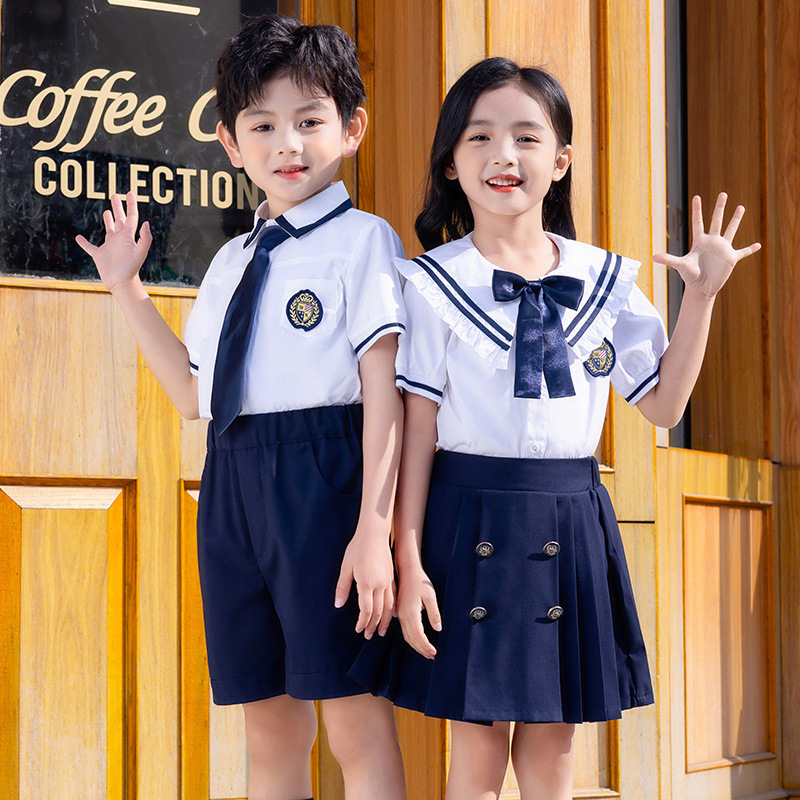 中小學生大合唱演出服兒童校園英倫風班服詩歌朗誦幼兒園畢業園服
