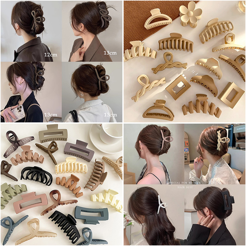 high-grade large size grip women 2025 spring new elegant hair clip back head updo shark clip hair clip headdress