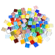 100克袋装1cm水晶马赛克玻璃散颗粒儿童创意diy手工材料美工区