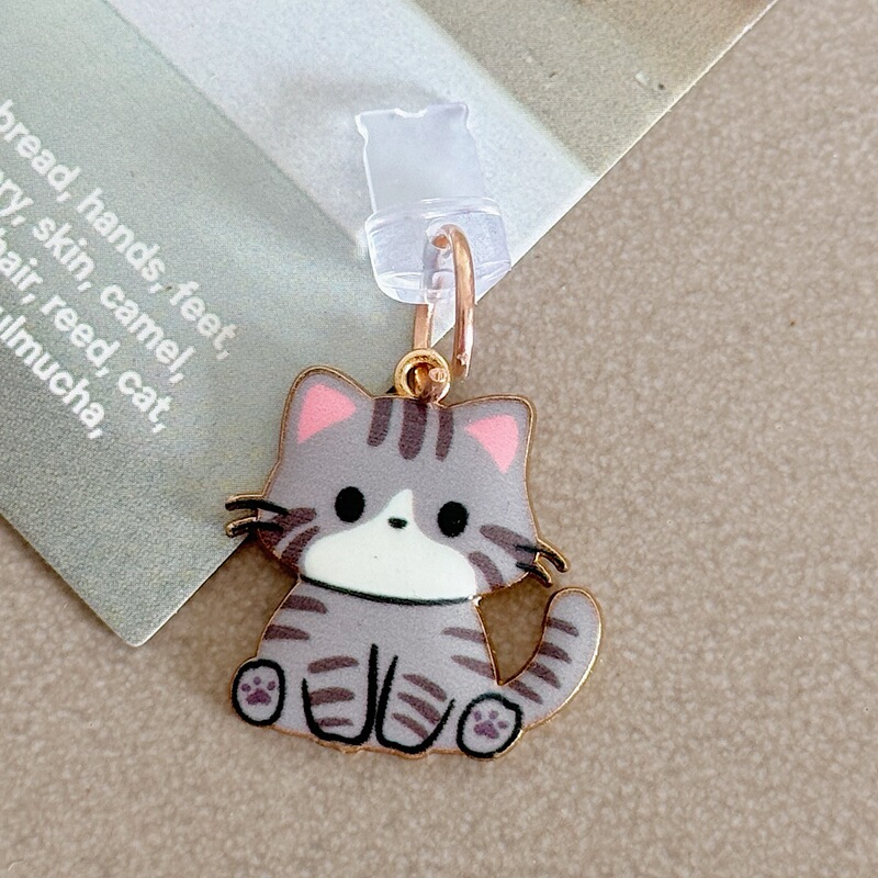 新しいかわいい猫の携帯電話防塵プラグペンダントジュエリー Apple Huawei Android 充電ポートに適しています|undefined