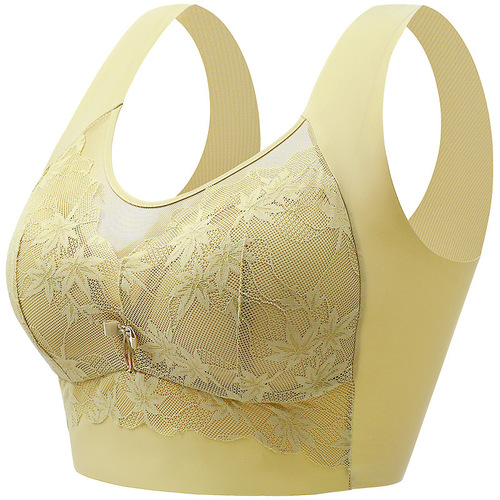 Spring and summer new large size lace seamless bra for women, ice silk thin fixed all-in-one beautiful back tube top bra for women