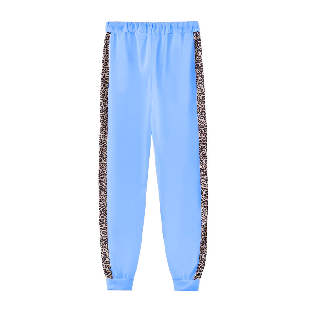Women's Leopard Print Sweatshirt And Pants Set For Autumn Winter_voghion.com