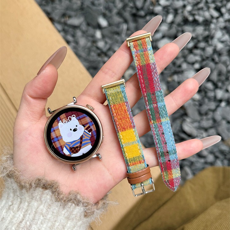 Rainbow Plaid Fine Strap for Xiaomi 8/9PRO Bracelet Fit3 Huawei GT5 Watch watch432pro