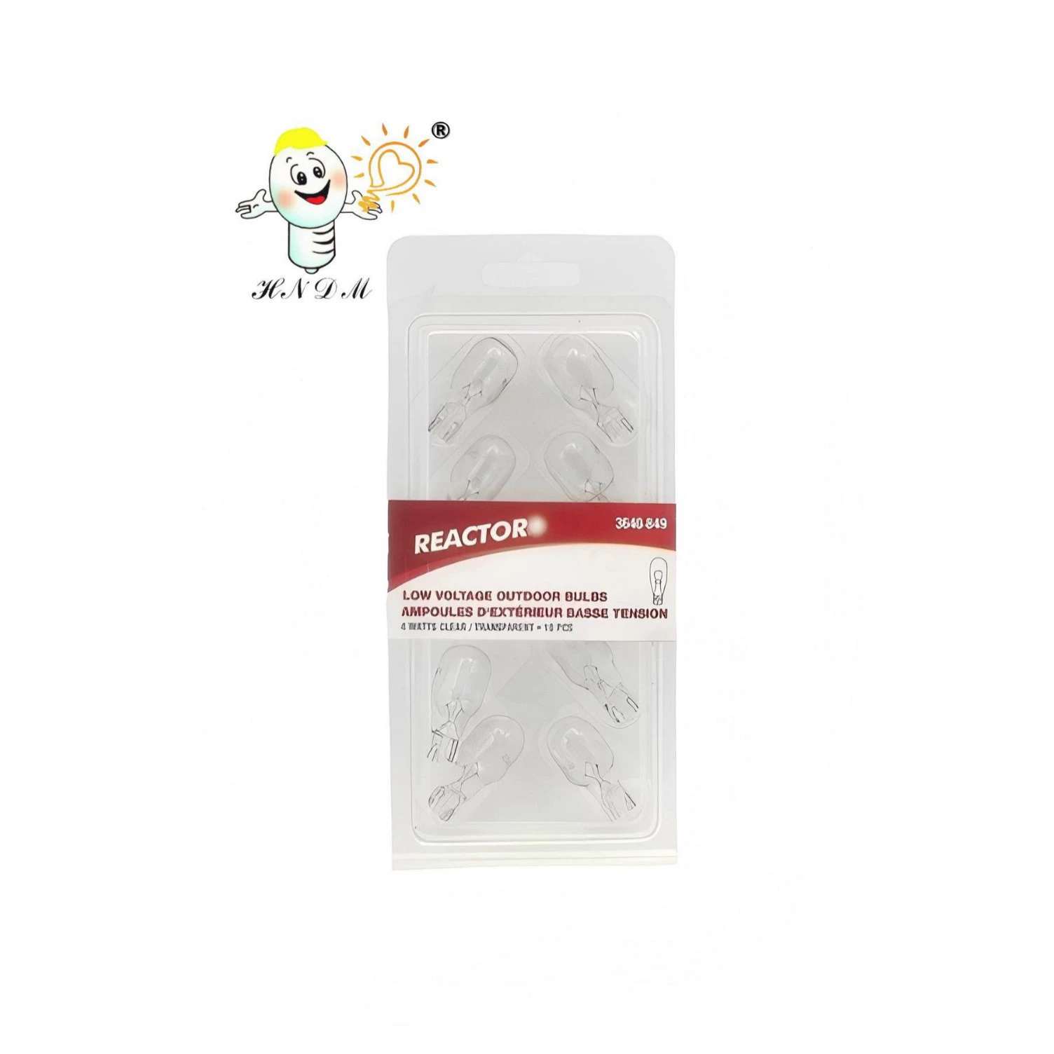 Лампочка автомобильная T15 12V4W, стеклянная, вставная, низковольтная, для газона, индикаторная, 10 шт./компл. с присосками из ПВХ