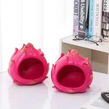 田园风格火龙果入户玄关进门钥匙收纳装饰品摆件乔迁新居礼品家居