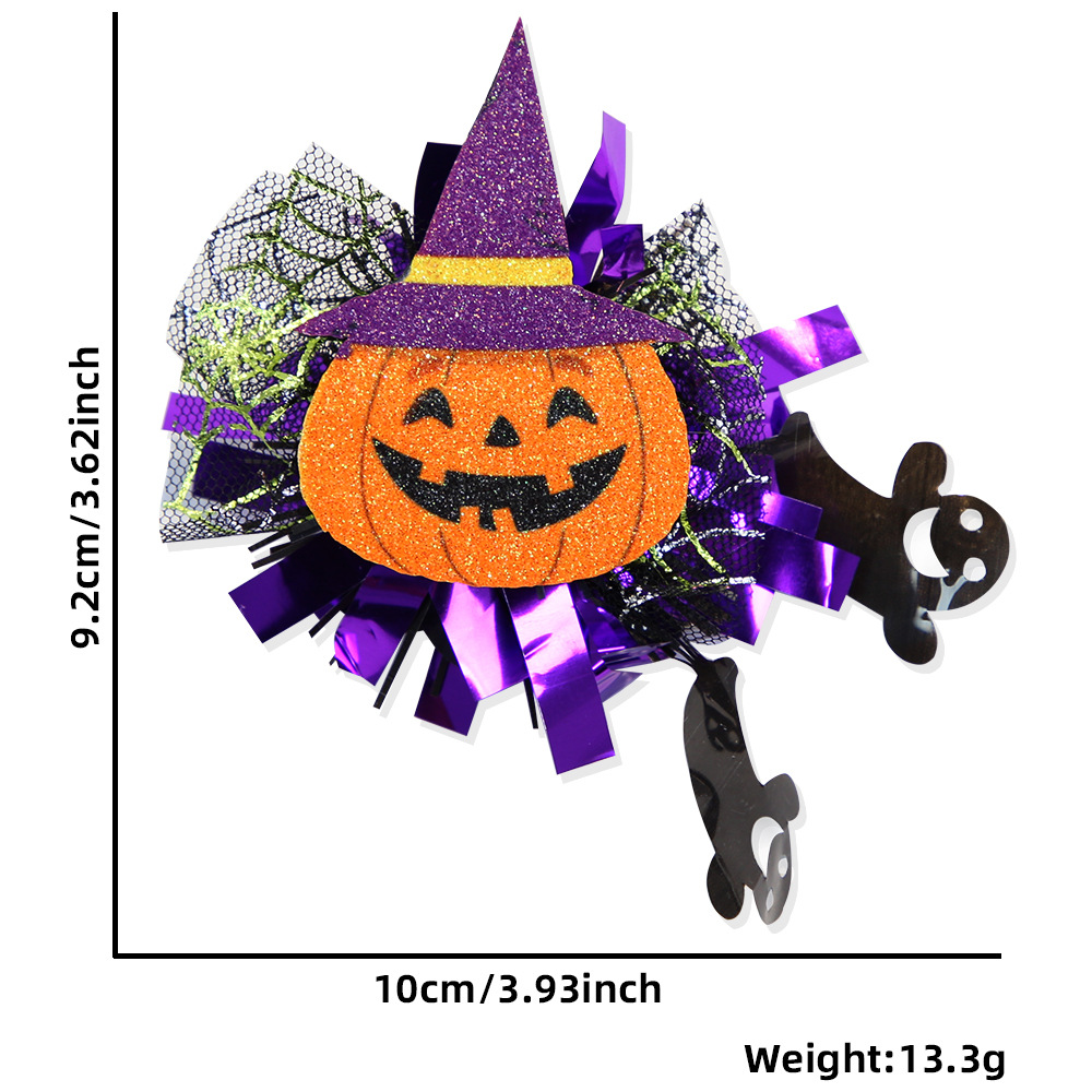 Polvo brillante fácil de tirar de regalos de Halloween fantasma esqueleto placa de identificación de fichaje multifuncional giratorio fácil de tirar