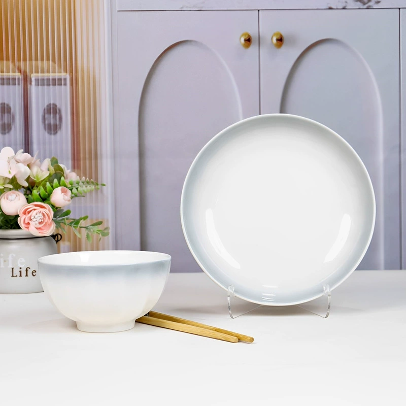 Ceramic Soup Bowl Set, simple elegant design, assorted pieces (ceramic tableware)