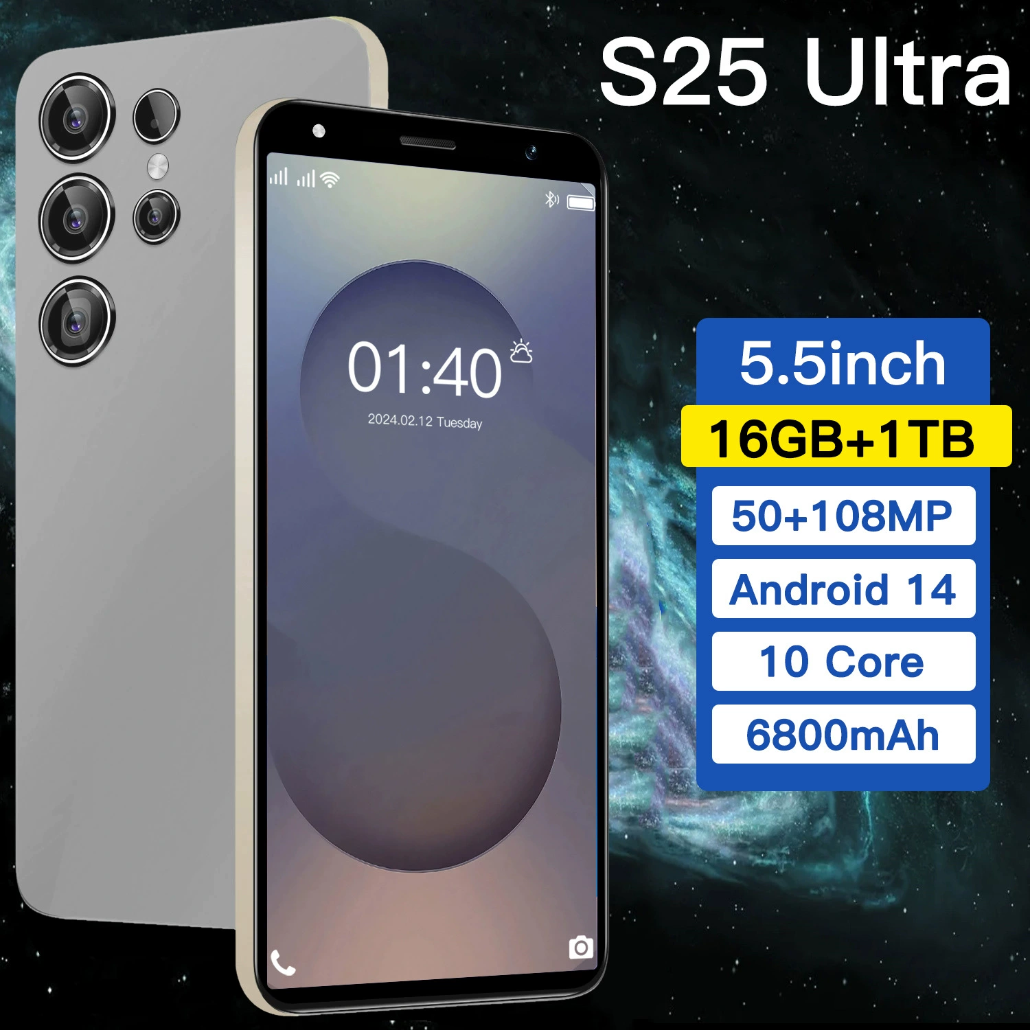 (Кросс-б border trading), S25, смартфон, мобильный телефон, 4G, 5,5 дюйма, 16Г, Android