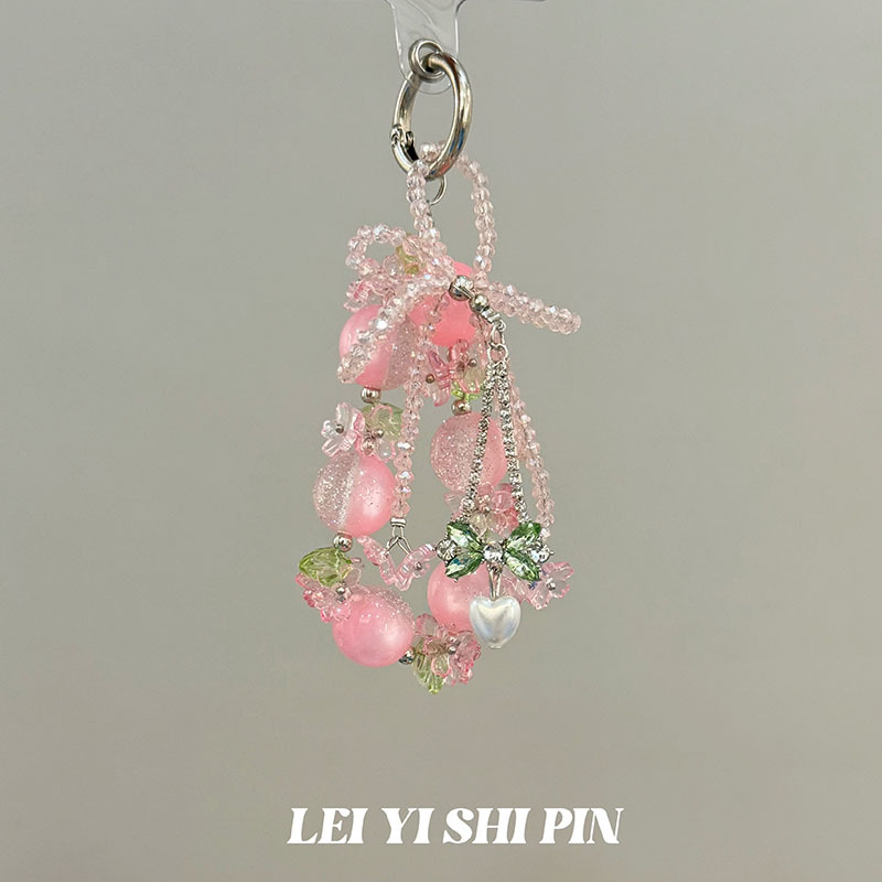 [Mel Peach Oolong] nuevo diseño de cuentas dulces nicho hermosa cadena de teléfonos móviles de cuentas de alta gama cadena de teléfonos móviles