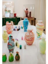 陶瓷白胚水拓画材料 幼儿园DIY湿拓画彩绘套装