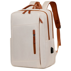 2025新款通勤商务双肩包大容量多功能防泼水电脑背包简约旅行包