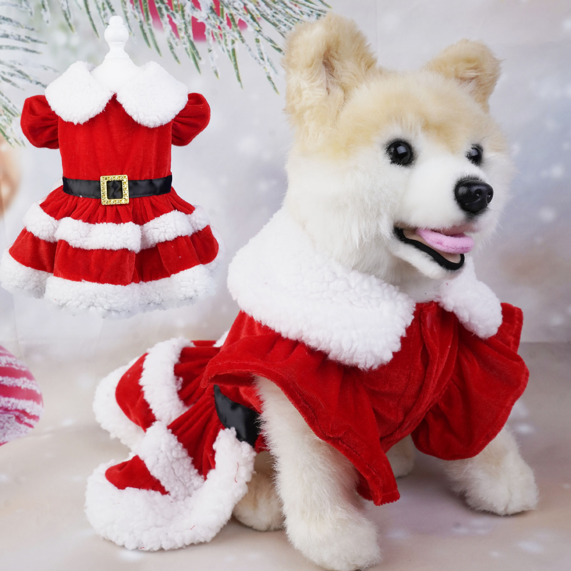 Nueva ropa para mascotas Navidad fiesta Santa Claus vestir ropa perro Año Nuevo ropa ventas directas de la fábrica