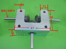 簡易齒輪箱雙輸出軸90度轉角器 軸徑6軸8軸10材質鋁 螺旋傘齒輪箱