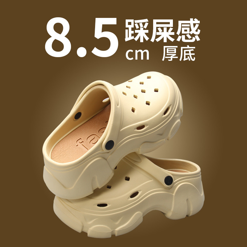 Women's Clogs with High Heels and Thick Soles, Small Size, Height-Increasing, Eva Sandals with a Comfortable Feel, Breathable and Suitable for Outdoor Wear, for Foreign Trade and Cross-Border Sales