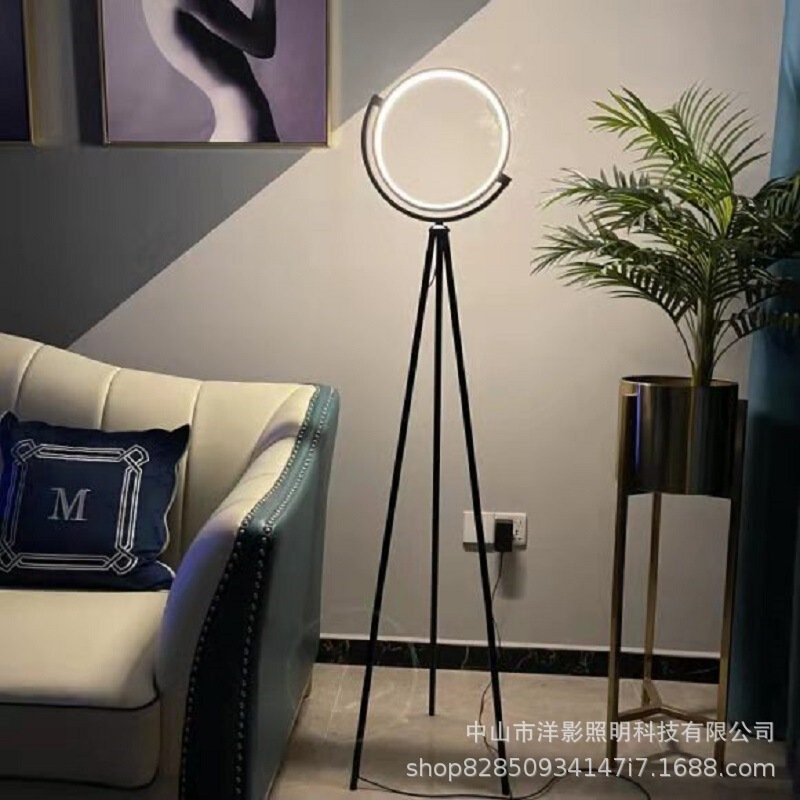 Round Tripod Italian Designer Art Floor Lamp Living Room Bedroom Rotatable Model Room Decorative Floor Lamp