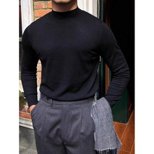 X 32146 Slim Mock Neck Knit Sweater �����������֯�����