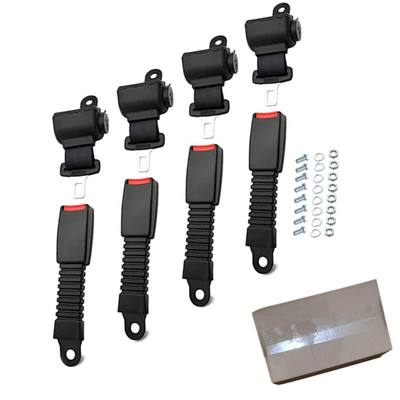 Universal retractable golf Car seat belt - half-retractor-20-half-closed-complete-set-of-screws-four-sets-in-a-box