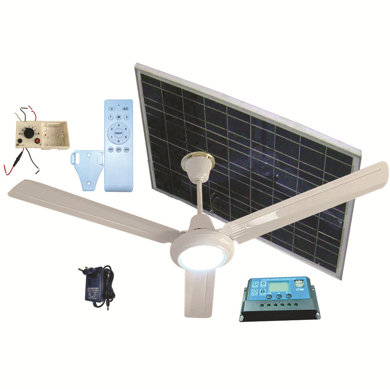 ACDC AC DC dual-purpose with solar panel wide voltage with light DC 56 inch iron ceiling fan ACDC AC DC dual-purpose with solar panel wide voltage with light DC 56 inch iron ceiling fan