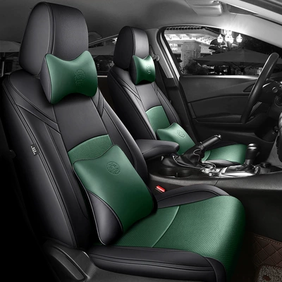 Modelə uyğun (Original) oturacaq örtükləri: Mazda 3 14-24 Special - black-green-deluxe-edition-2019-2024