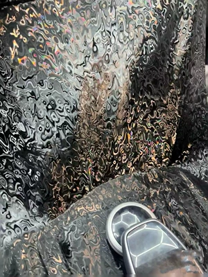 Car Interior Film Color Change Pet High-Gloss Forged Metaverse Carbon Fiber Black Sticker for Car Body (Auto Color Change Film) - subsurface-pet-metaverse-ghost-black-152-165m