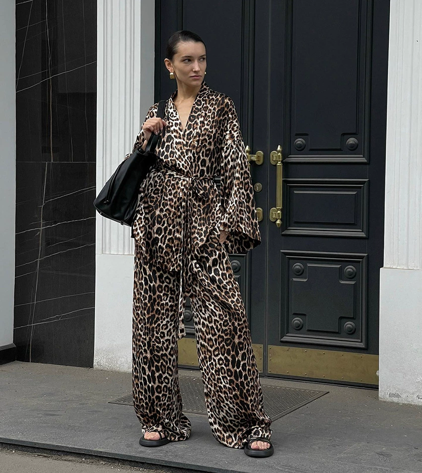Summer trend design bathrobe, trousers, pijama, oversize