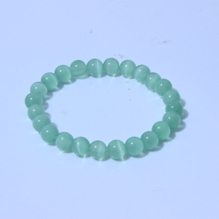 라이트 그린 캣츠아이 스톤 8mm/약 23개 16g