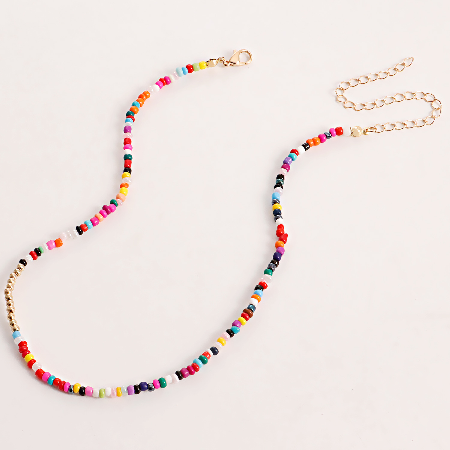 Bohemian Geometric Plastic Resin Shell Beaded Necklace display picture 5