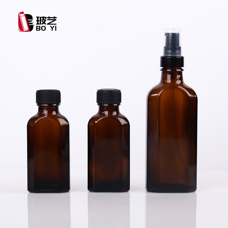 スポットエッセンシャルオイル詰め替えボトル 100ml 茶色ガラスボトル モロッコヘアケアエッセンシャルオイルネジ詰め替えボトル|undefined