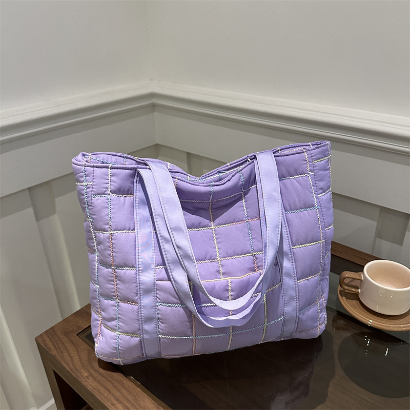 2025 primavera nueva bolsa de algodón bolsa de gran capacidad bolsa de ocio bolsa de moda mujer literaria y artística cuadrada bolsa de hombro de viaje