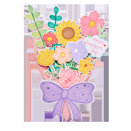 Mother's Day gift handmade diy warm graffiti bouquet making material package kindergarten card 