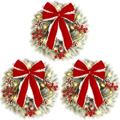クリスマスの花輪クリスマスの装飾の扉はクリスマスのペンダントのクリスマスのショーウインドーの道具のアマゾンの越境して熱い販売を飾ります。