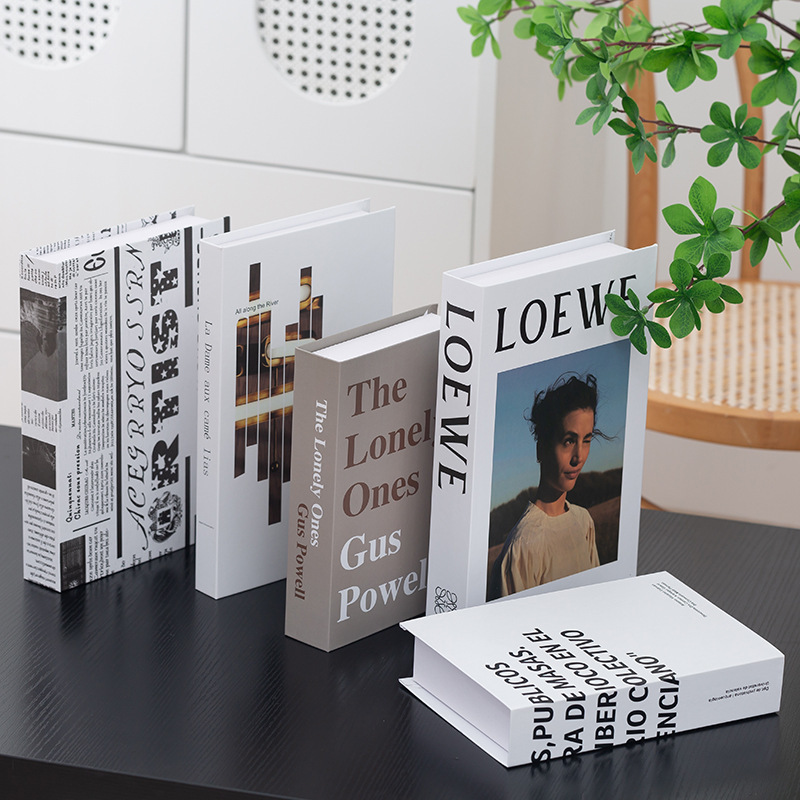 Youyao シミュレーションブックボックスモデル B&B 撮影装飾本小道具ブックシンプルクリエイティブ雑誌ファッション偽本ディスプレイ|undefined