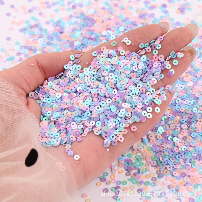 2mm 3mm 4mm円形スパンコールスライドpvc服装靴帽部品diy手刺繍フラットシート