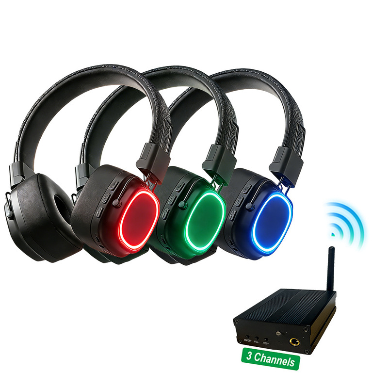 New Dance Yoga Club Party Dj Disco Multi-Headset Wireless Party Glowing Noise-Canceling Headphones