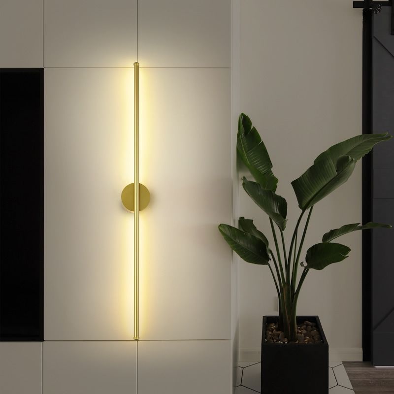 Luz LED lineal de tira larga para interiores, para dormitorio, mesita de noche, pared de fondo de la sala de estar, pasillo, lámpara de pared Zhongshan moderna y minimalista para uso doméstico.
