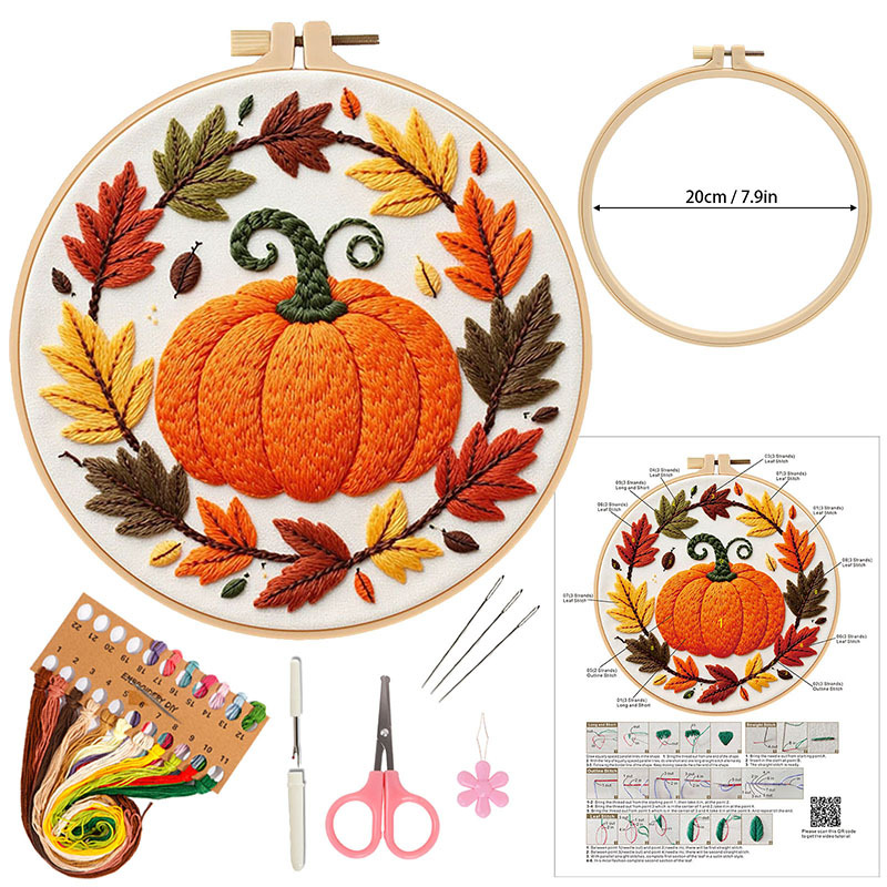 Cx1387 + bolso Rosa + bordado de bambú de imitación estirado 20cm