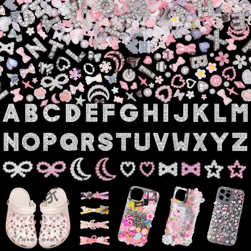 406 Pieces A-Z Letters with Diamond Trash Can Pendant Jewelry Set Mobile Phone Case Pendant Butterfly Nail Manicure DIY 406 Pieces A-Z Letters with Diamond Trash Can Pendant Jewelry Set Mobile Phone Case Pendant Butterfly Nail Manicure DIY