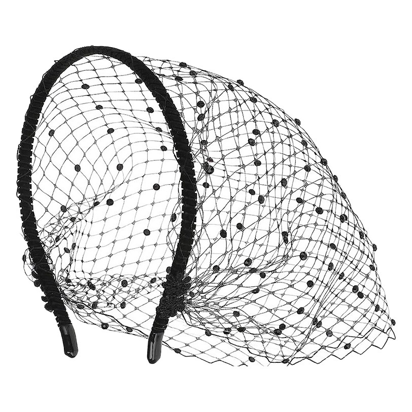 Europa y América Negro diamante velo diadema Amazon AliExpress al por mayor rhinestone velo accesorios para el cabello accesorios nupciales de la vendimia