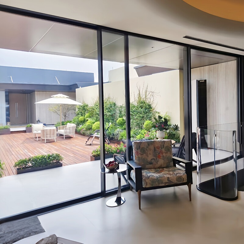 Aluminum Alloy Sliding Doors for Villas and Hotels, Ultra-Narrow Thermal Break Sliding Glass Doors, Panoramic Sliding Partition Doors for Living Rooms and Balconies Aluminum Alloy Sliding Doors for Villas and Hotels, Ultra-Narrow Thermal Break Sliding Glass Doors, Panoramic Sliding Partition Doors for Living Rooms and Balconies