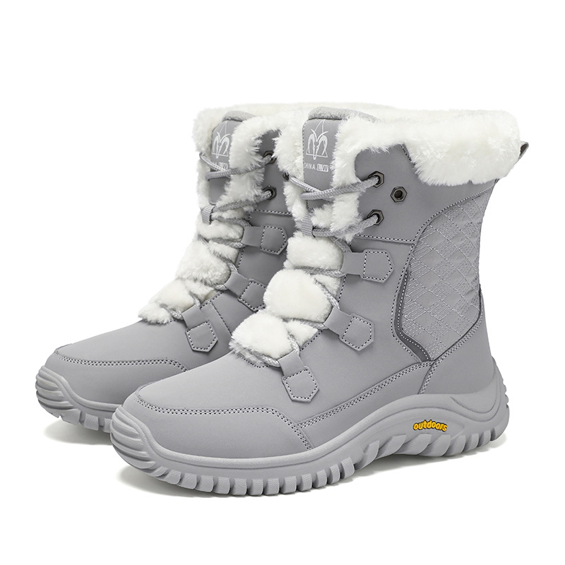 Zapatas de montaña transfronterizas, botas de nieve al aire libre, zapatas de esquí impermeables a prueba de frío, equipos de viaje de -40 grados para hombres y mujeres