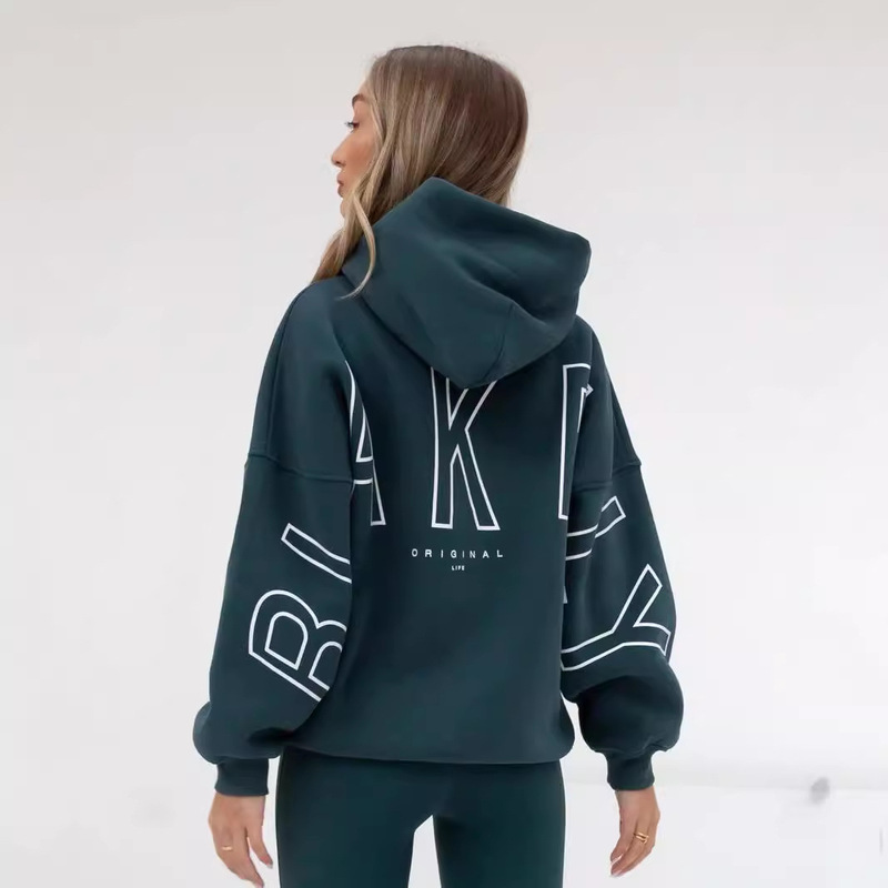2024 New Cross-border European and American Fashion Printed Thickened All-match Long Sleeve Loose Hip Hop Sweat 2024 New Cross-border European and American Fashion Printed Thickened All-match Long Sleeve Loose Hip Hop Sweat