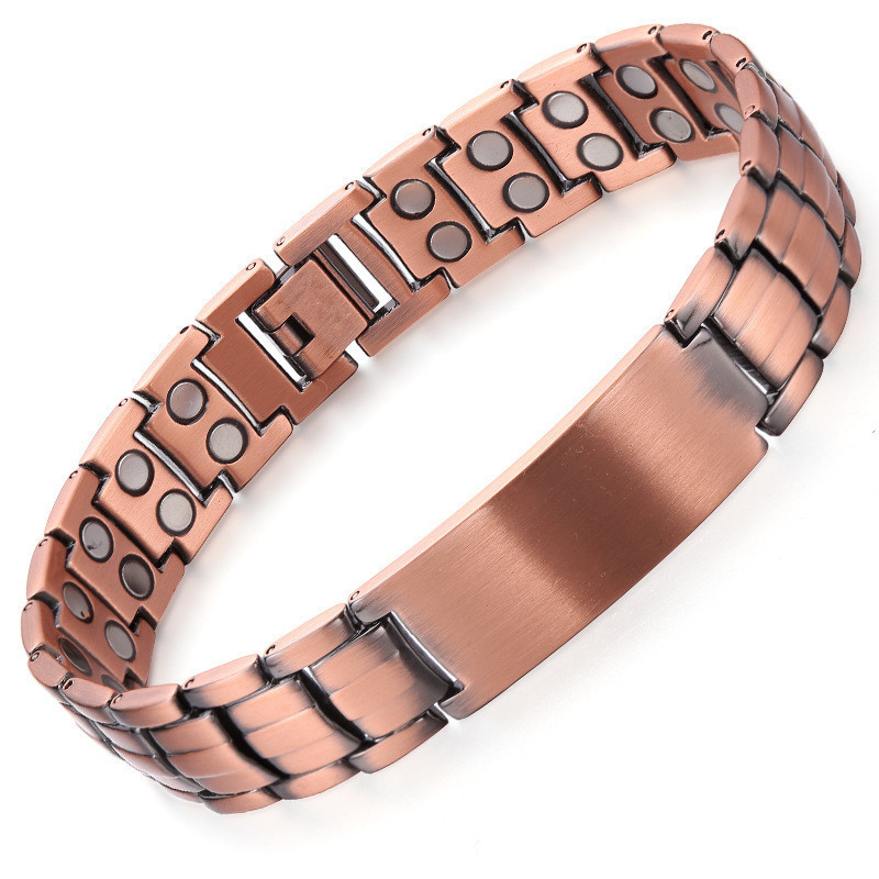 Temu Cross-Border Hot-Selling Antique Red Copper Magnetic Bracelet, Retro Fashion with Ancient Texture, Fully Magnetic Detachable Couple Bracelet Temu Cross-Border Hot-Selling Antique Red Copper Magnetic Bracelet, Retro Fashion with Ancient Texture, Fully Magnetic Detachable Couple Bracelet